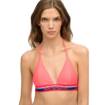 дамски,бански,костюми,superdry,triangle,stripe,bikini,bottom,pink,(hyper,fire,pink)