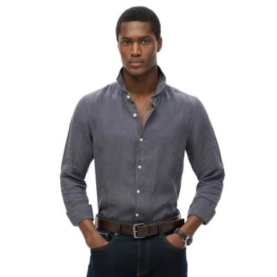 риза,с,дълъг,ръкав,мъжки,ризи,superdry,vacation,linen,long,sleeve,shirt,grey