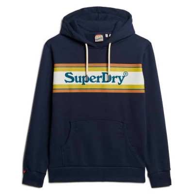 суичър,мъжки,пуловери,superdry,venue,logo,stripe,relaxed,hoodie,blue