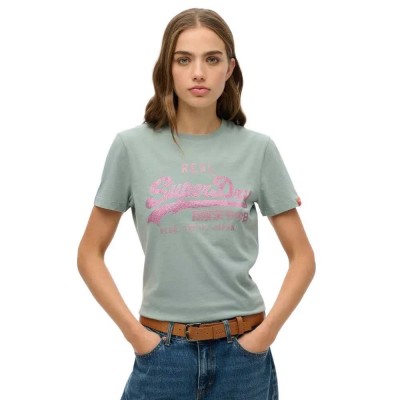 тениска,дамски,тениски,superdry,vl,rhinestone,slim,short,sleeve,t,shirt,silver,blue,(grey)