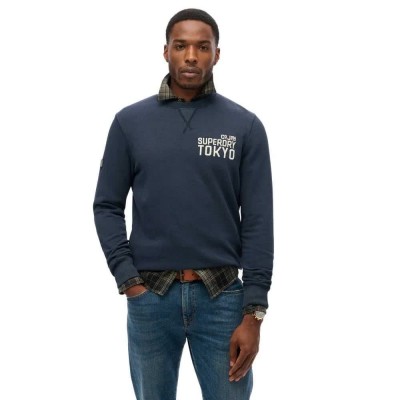блуза,мъжки,пуловери,superdry,workwear,applique,sweatshirt,eclipse,navy,(blue)