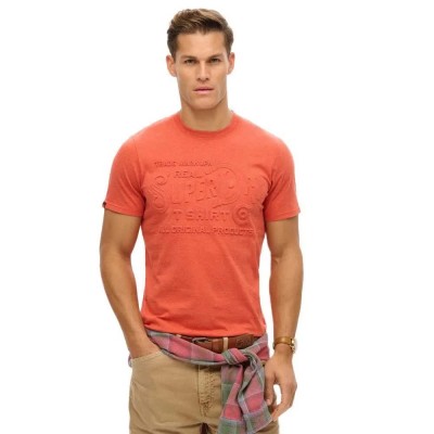 тениска,мъжки,тениски,superdry,workwear,embossed,relaxed,short,sleeve,t,shirt,paprika,red,marl,(orange)