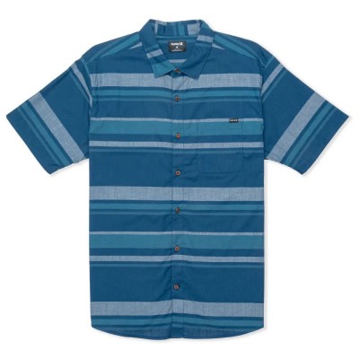 риза,с,къс,ръкав,мъжки,ризи,hurley,oao,lido,stripe,short,sleeve,shirt,submarine,(blue)