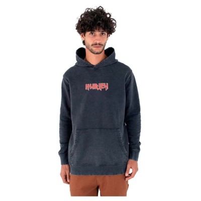суичър,мъжки,пуловери,hurley,wave,addiction,hoodie,dk,stone,(black)