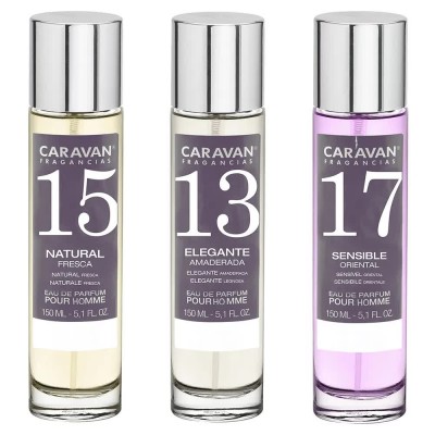 мъжки,парфюми,caravan,nº13,nº15,nº17,150ml,parfum,3,units,clear