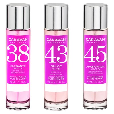 дамски,парфюми,caravan,nº38,nº43,nº45,150ml,parfum,3,units,transparent