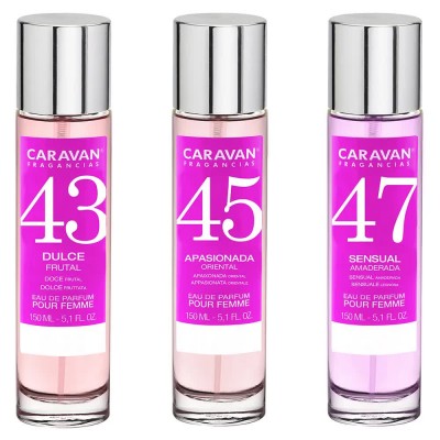 дамски,парфюми,caravan,nº43,nº45,nº47,150ml,parfum,3,units,transparent