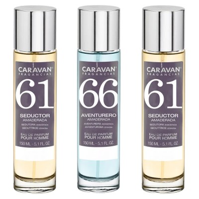 мъжки,парфюми,caravan,nº61x2,nº66,150ml,parfum,3,units,golden