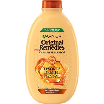 хигиена,коса,garnier,original,remedies,tresor,honey,shampoo,600ml,yellow,(multicolor)