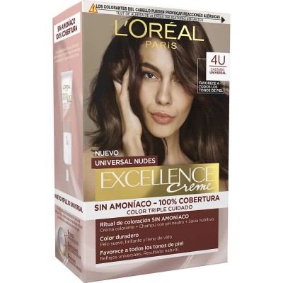 хигиена,коса,l´oreal,paris,permanent,dye,excell,univ,nudes,4u,brown,550,clear,(multicolor)