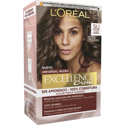 хигиена,коса,l´oreal,paris,permanent,dye,excell,univ,nudes,5u,light,brown,550,clear,(multicolor)