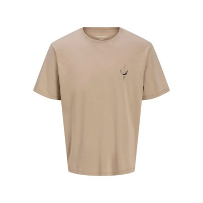 тениска,мъжки,тениски,jack,&,jones,bradley,knowledge,short,sleeve,t,shirt,crockery,(beige)