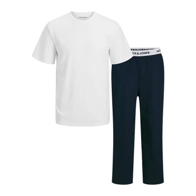 пижама,мъжки,пижами,jack,&,jones,carl,pyjama,white,blue,(white,woven,pants:,dress,blue)