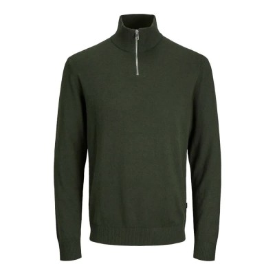 блуза,мъжки,пуловери,jack,&,jones,emil,half,zip,sweater,duffel,bag,(green)