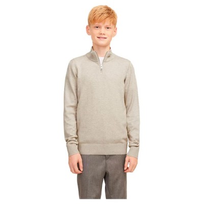 блуза,детски,блузи,jack,&,jones,emil,half,zip,sweater,beige,(oatmeal,melange)