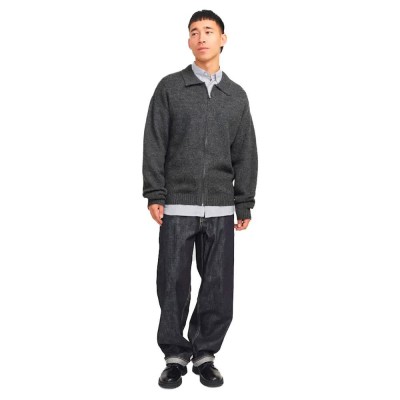 блуза,мъжки,пуловери,jack,&,jones,fox,full,zip,sweater,grey