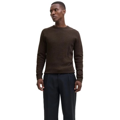 блуза,мъжки,пуловери,jack,&,jones,globe,sweater,delicioso,(brown)