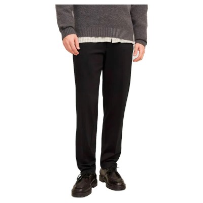 панталони,мъжки,панталони,jack,&,jones,jaxon,jersey,dress,pants,black,slim,fit,(black)