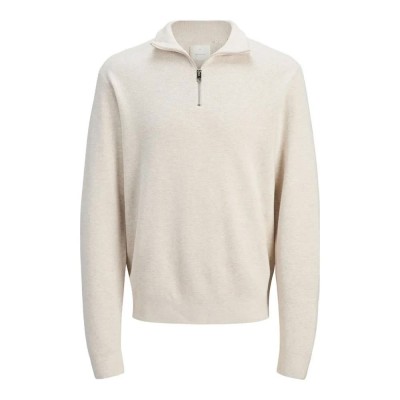 блуза,мъжки,пуловери,jack,&,jones,milano,stitch,half,zip,sweater,beige,(cloud,dancer,melange)