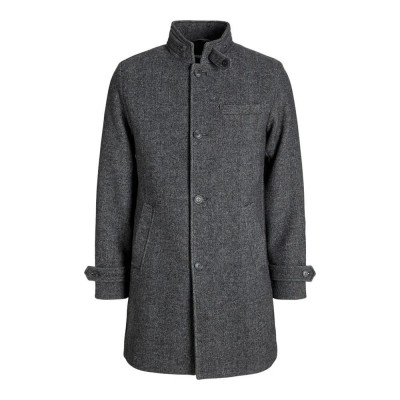 палто,мъжки,якета,jack,&,jones,melton,coat,grey,(grey,melange,herringbone,structure)