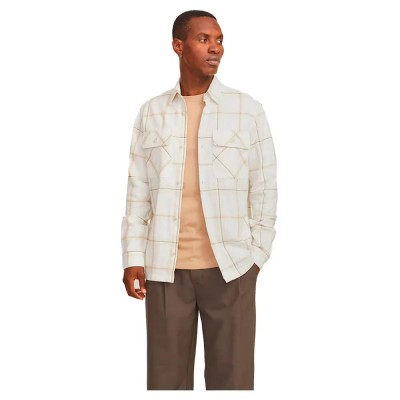карирана,риза,мъжки,якета,jack,&,jones,raymond,spring,check,overshirt,cloud,dancer,(white)