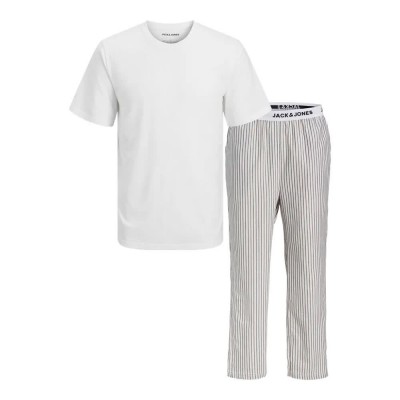 пижама,мъжки,пижами,jack,&,jones,shawn,pyjama,white,(white,woven,pants,black,white,red,stripe)