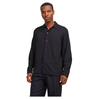 риза,с,дълъг,ръкав,мъжки,ризи,jack,&,jones,trend,jacquard,long,sleeve,shirt,black,(black)
