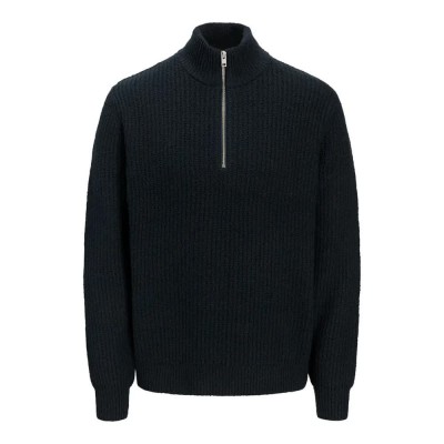 блуза,мъжки,пуловери,jack,&,jones,winter,half,zip,sweater,black,(forest,river)