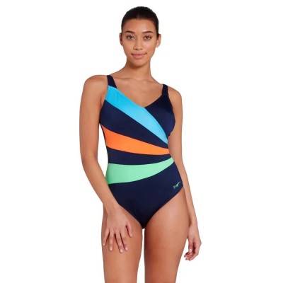бански,костюм,дамски,бански,костюми,zoggs,wrap,panel,classicback,swimsuit,blue,(elegance)