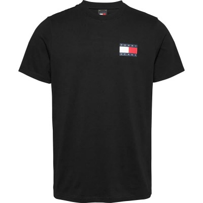 тениска,мъжки,тениски,tommy,jeans,dm0dm20740,short,sleeve,t,shirt,black