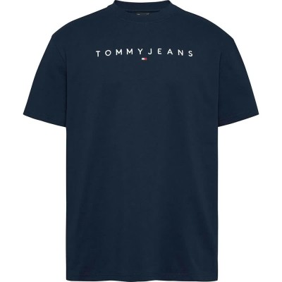 тениска,мъжки,тениски,tommy,jeans,reg,linear,logo,short,sleeve,t,shirt,dark,night,navy,(blue)