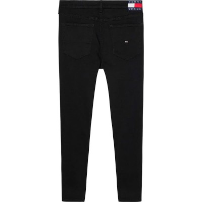 дънки,дамски,панталони,tommy,jeans,sylvia,dh4288,skinny,fit,high,waist,jeans,black