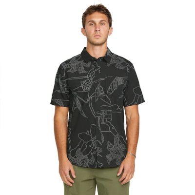 риза,с,къс,ръкав,мъжки,ризи,volcom,cad,floral,short,sleeve,shirt,black