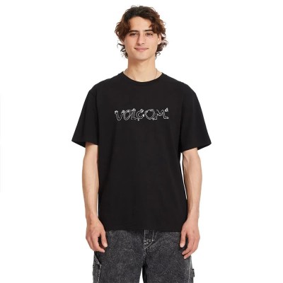 тениска,мъжки,тениски,volcom,crazybal,short,sleeve,t,shirt,black,(black)