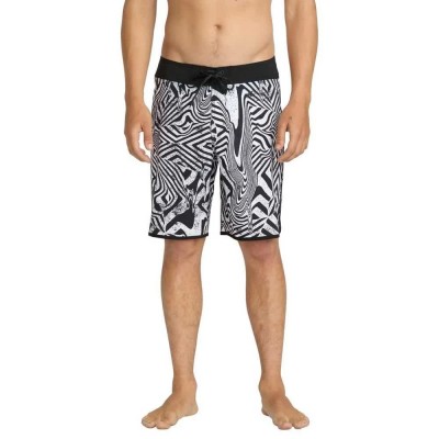 бански,гащета,мъжки,бански,костюми,volcom,infuse,scallop,mod,19´´,swimming,shorts,white,black