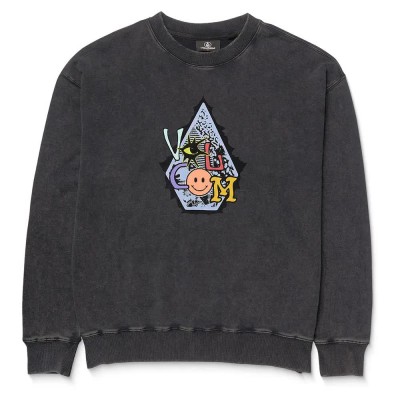 блуза,детски,блузи,volcom,psychosis,sweatshirt,washed,black