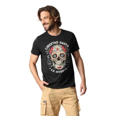 тениска,мъжки,тениски,deeluxe,craneo,m+,short,sleeve,t,shirt,black,(dark,grey)