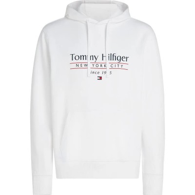 суичър,мъжки,пуловери,tommy,hilfiger,center,stack,hoodie,white