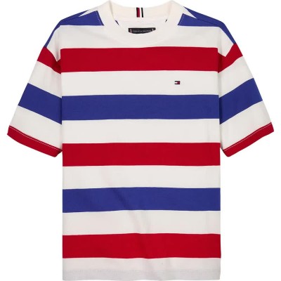 тениска,детски,тениски,tommy,hilfiger,essential,archive,fit,short,sleeve,t,shirt,red,blue,white,(multicolor)