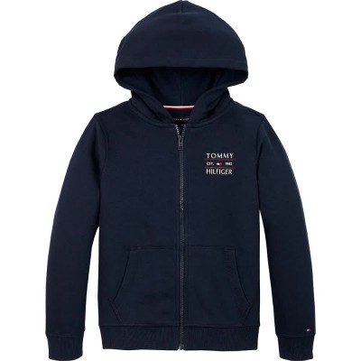 блуза,детски,блузи,tommy,hilfiger,flag,full,zip,sweatshirt,blue