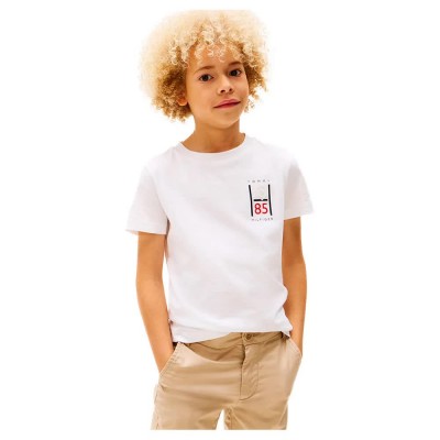 тениска,детски,тениски,tommy,hilfiger,graphic,regular,fit,short,sleeve,t,shirt,white