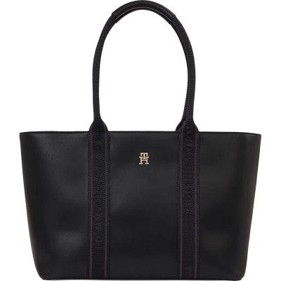 пазарска,чанта,всички,чанти,tommy,hilfiger,logotape,shopper,bag,black,(black)