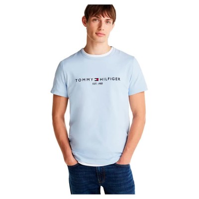 тениска,мъжки,тениски,tommy,hilfiger,logo,short,sleeve,t,shirt,breezy,blue,(blue)