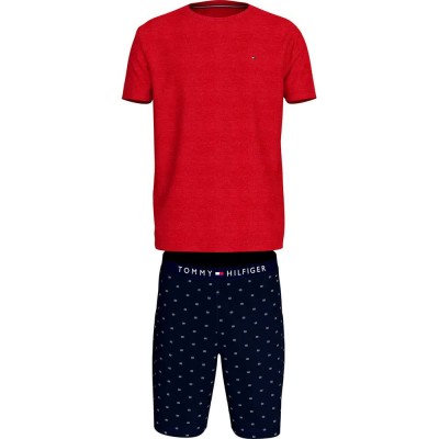 пижама,мъжки,пижами,tommy,hilfiger,um0um02319,short,sleeve,pyjama,red