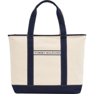 пазарска,чанта,всички,чанти,tommy,hilfiger,summer,canvas,shopper,bag,beige