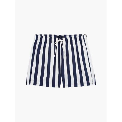 бански,гащета,мъжки,бански,костюми,tommy,hilfiger,um0um03265,swimming,shorts,ithaca,white,mid,red,(white)