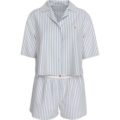 пижама,дамски,пижами,tommy,hilfiger,uw0uw05799,short,sleeve,pyjama,blue