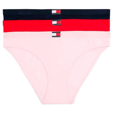 дамско,бельо,дамски,бикини,и,танкини,tommy,hilfiger,uw0uw05985,panties,3,units,multicolor