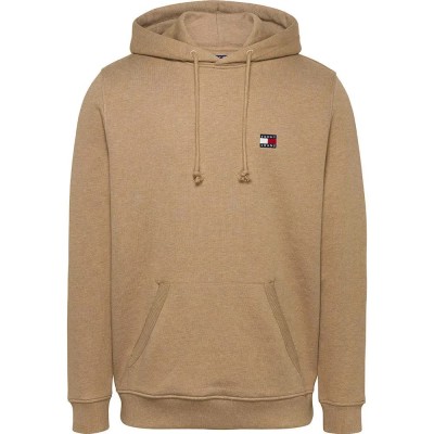 суичър,мъжки,пуловери,tommy,jeans,badge,regular,fit,hoodie,vintage,camel,melange,(beige)