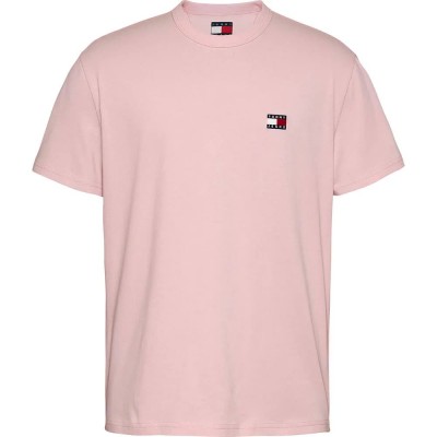 тениска,мъжки,тениски,tommy,jeans,badge,regular,fit,short,sleeve,t,shirt,pink
